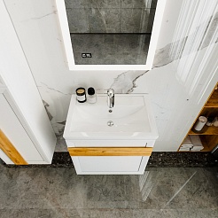 Бриклаер Тумба под раковину Берлин 60 белая – фотография-3